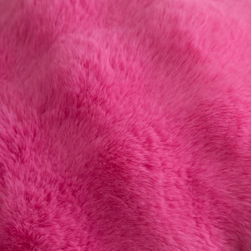 Image of MANDIOO Pack of 2 Thick Plush Wool Decorative Throw Pillow Covers Super Soft Wave Bubble Fur Velvet Cushion Covers Pillow Shams for Couch Bed Living Room 26x26 Inch Hot Pink