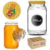 Design attrayant : la structure en nid d'abeille en relief avec motif d'abeille détaillé donne au verre un aspect décoratif. Il est idéal comme emballage cadeau ou pour un rangement élégant dans la cuisine et sur l'étagère de vente.