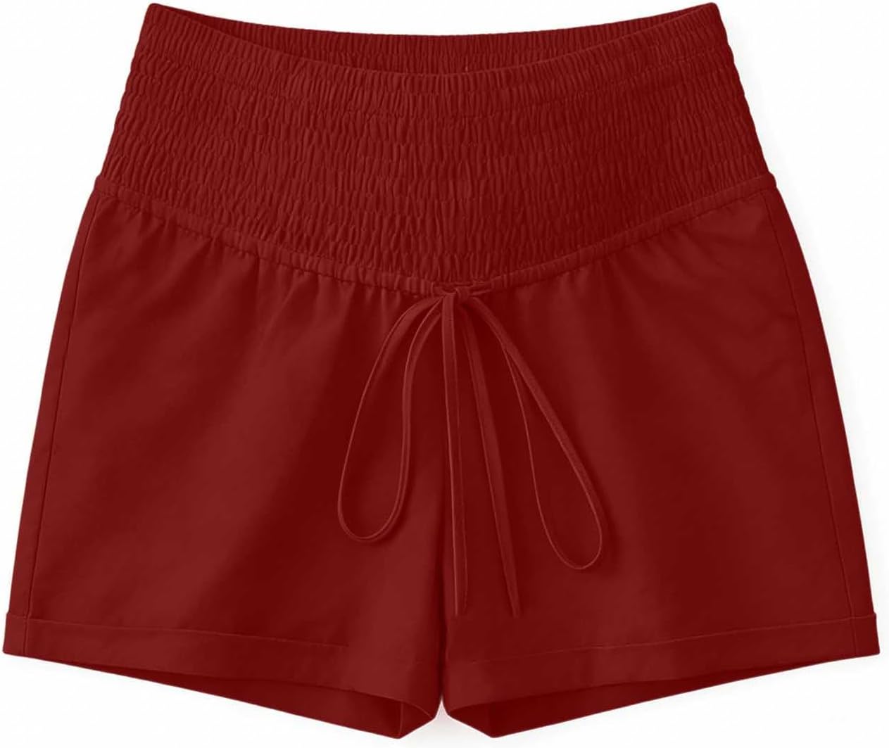 Linen Shorts for Women Wide Leg Ruffle Shorts High Elastic Waist Short Pants Summer Casual Short Pants with Pockets