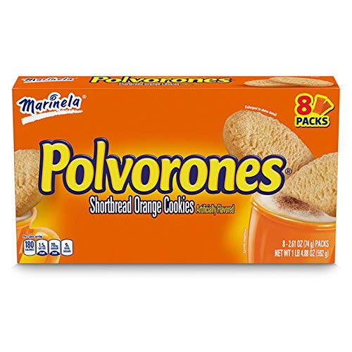Marinela Polvorones Orange-Flavored Shortbread Cookies - 1 Pk (8 Ct) #TOP13
