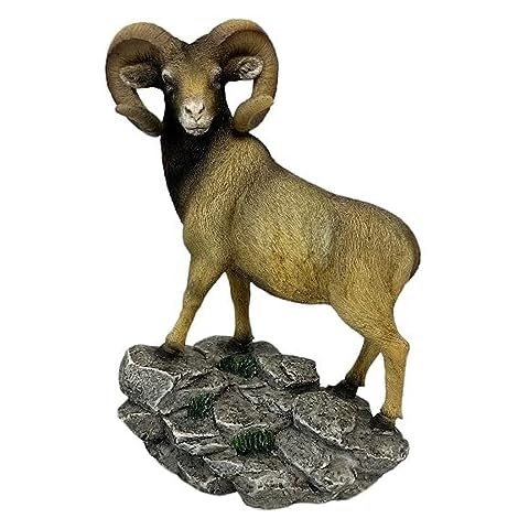 The Bridge Collection Horned Ram Figurine for Home Decor Cover