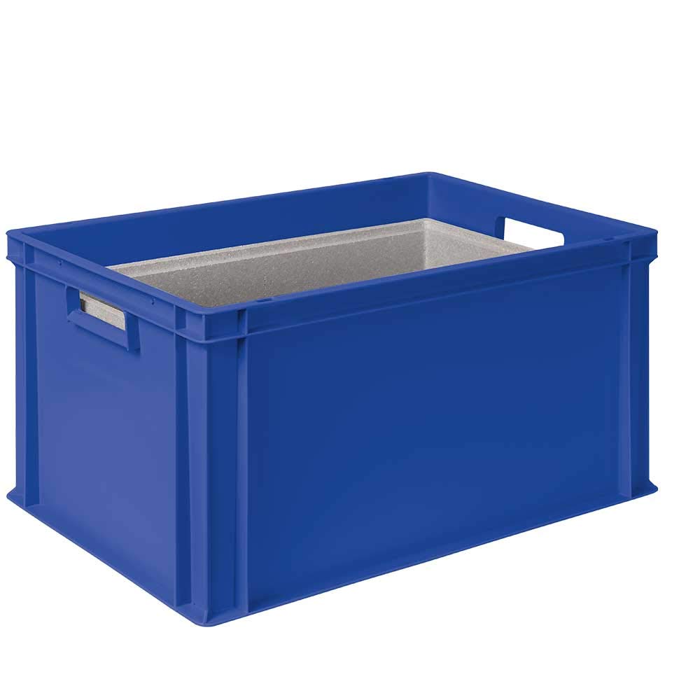 BRB Set, 2x 31,6 Liter Thermobox aus EPS in Eurobox 600x400, blau, mit Deckel