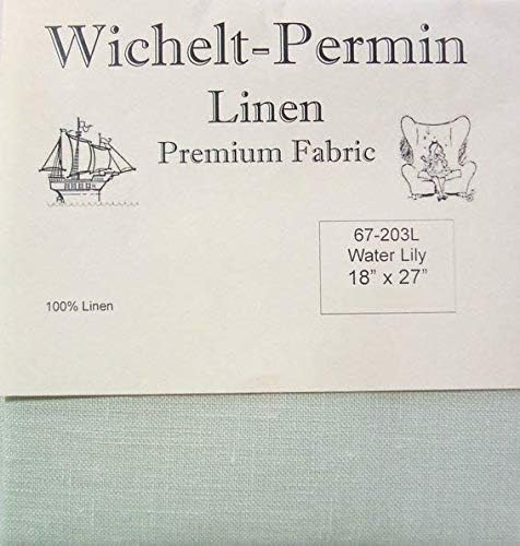 Wichelt Permin Premium Cross Stitch Linen 32 ct Water Lily 18" x 27"