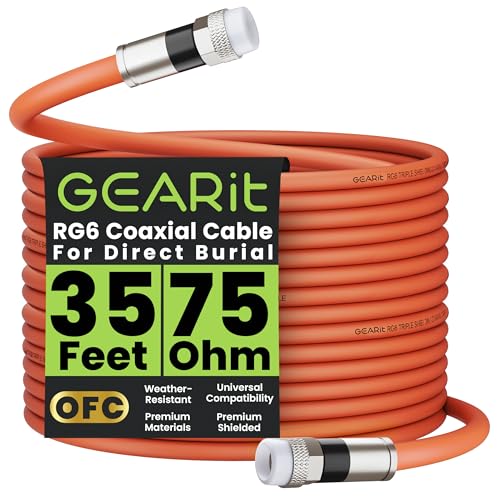Câble coaxial pour enterrer sans coupure de signal Internet RG6