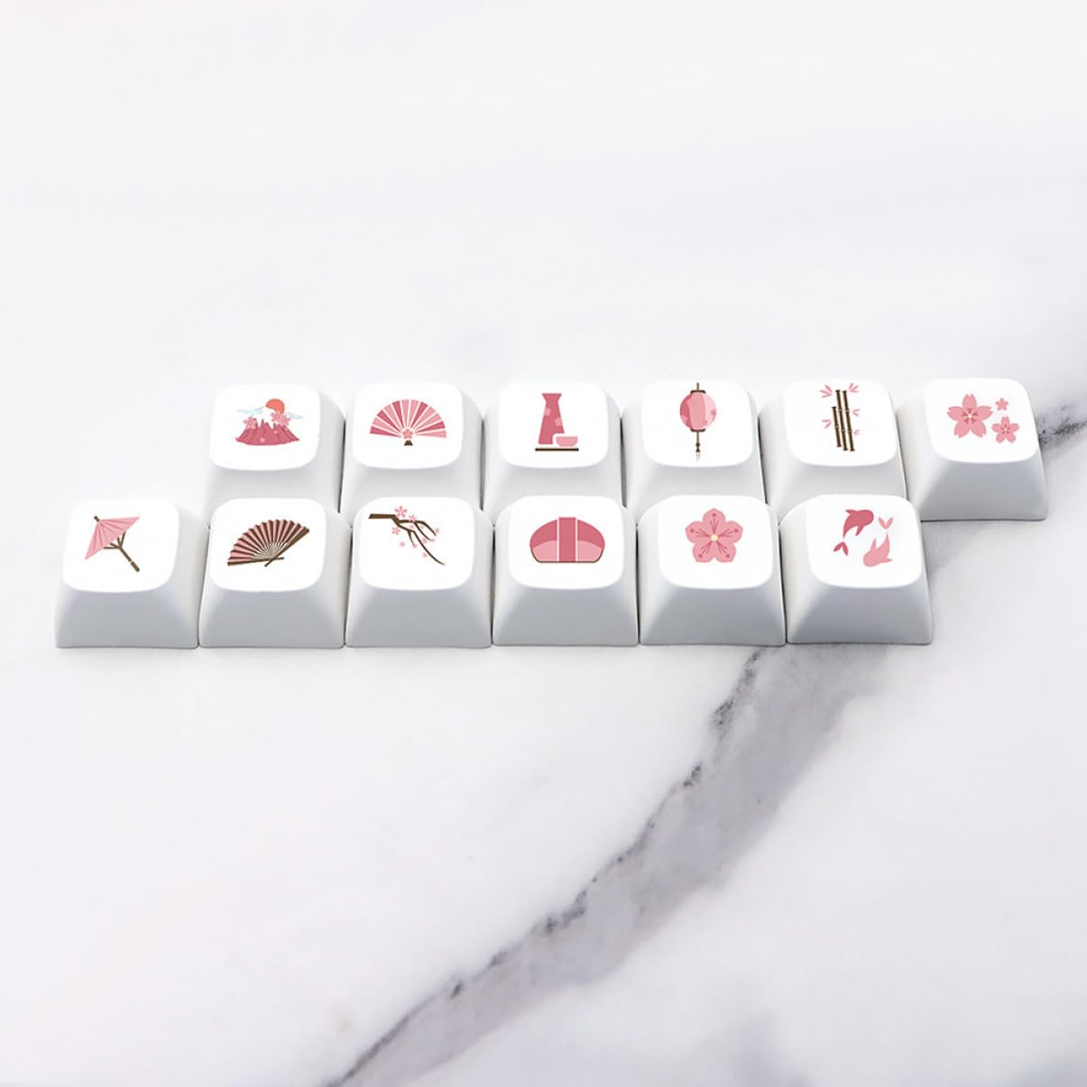 Angoily 60stücke Mechanische Tastatur-tastenkappen Mit Floralen Mustern Hochwertige Sublimierte Für Individuelles Design Langlebig Für Gamer Und -enthusiasten