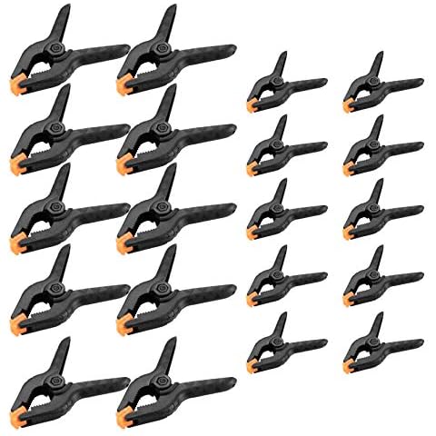20 Stück Klemmzwingen, 2 Zoll 3 Zoll Federzwinge, Schraubzwingen Set Mit Schnellspanner, Metall Federklemmen Clip Set Cover