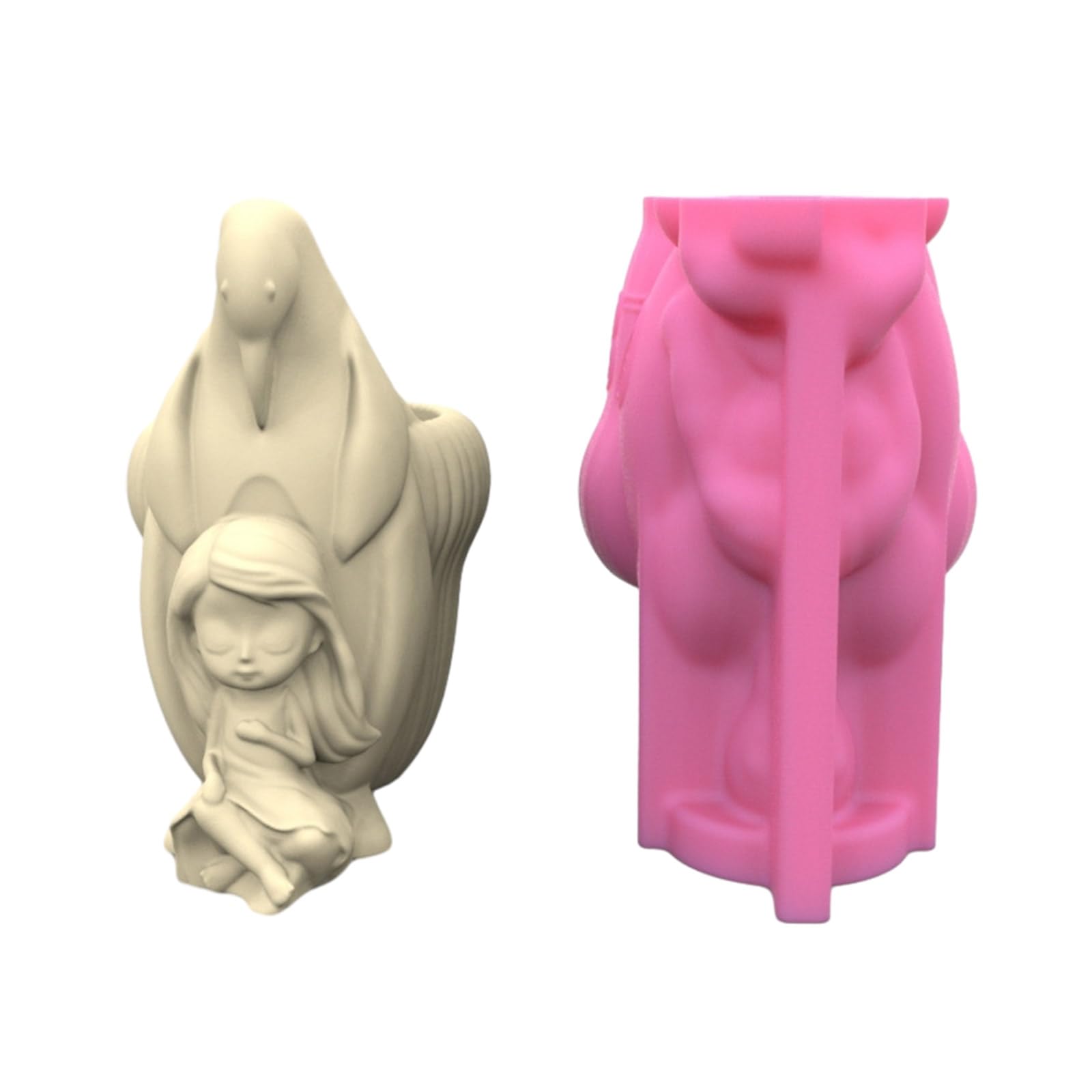 Moule pot de fleurs succulentes pingouin porte-stylo époxy