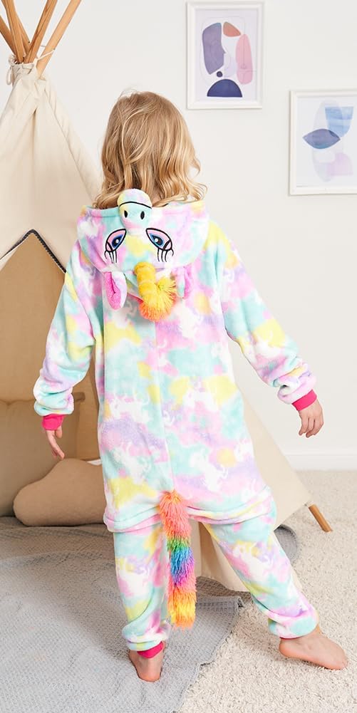 Kids Unicorn Onesie Pajamas One-Piece Cosplay Costume Animal Sleepwear Girls And Boys - Image 7