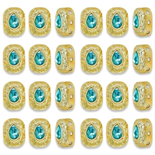Image of Satra Tarders Meenakari Kundan Beads for DIY Jewellery Making Rakhi Making | Size : 13mm | Qty : 12pcs | Blue