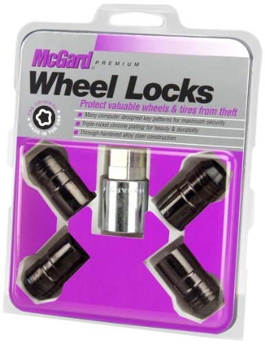 MCGARD 24216 Black Cone Seat Wheel Locks (M14X1.5 Thread Size) - Set of 4 #1