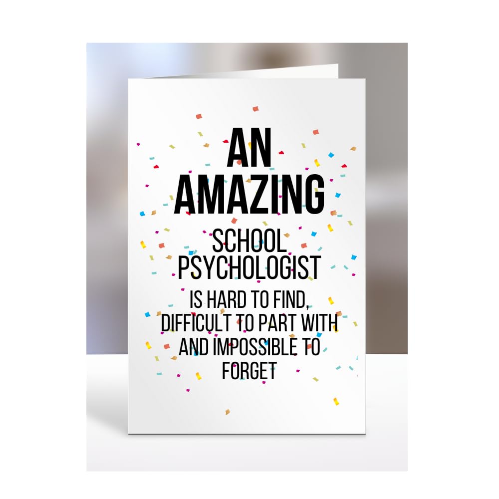 Retirement Card for Women Men, Leaving Gifts for Colleagues, Boss, Farewell, Goodbye Presents for School Psychologist, An amazing is hard to find, A5-225c_143 — image 1