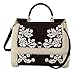 Dolce & Gabbana Brown Suede White Shearling Floral Purse Borse SICILY Bag