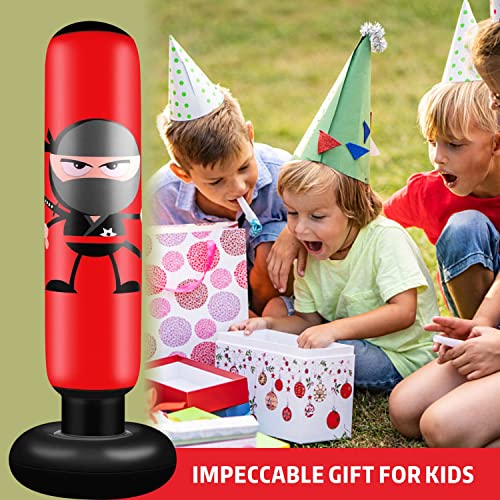 Inflatable Kids Punching Bag, Punching Bag Karate Gifts For Boys And Girls, Boxing Bag For Immediate Bounce Back For Practicing Karate, Taekwondo, And To Relieve Pent Up Energy In Kids And Adults #TOP6