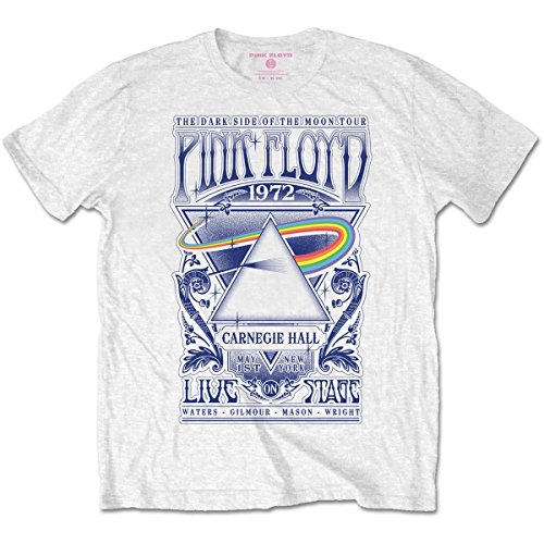 Rockoff Trade Men's Pink Floyd Carnegie Hall T-Shirt, White (White White), X-Large
