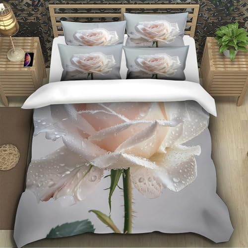 Housse de couette rose douce et hypoallergénique pour peau sensible
