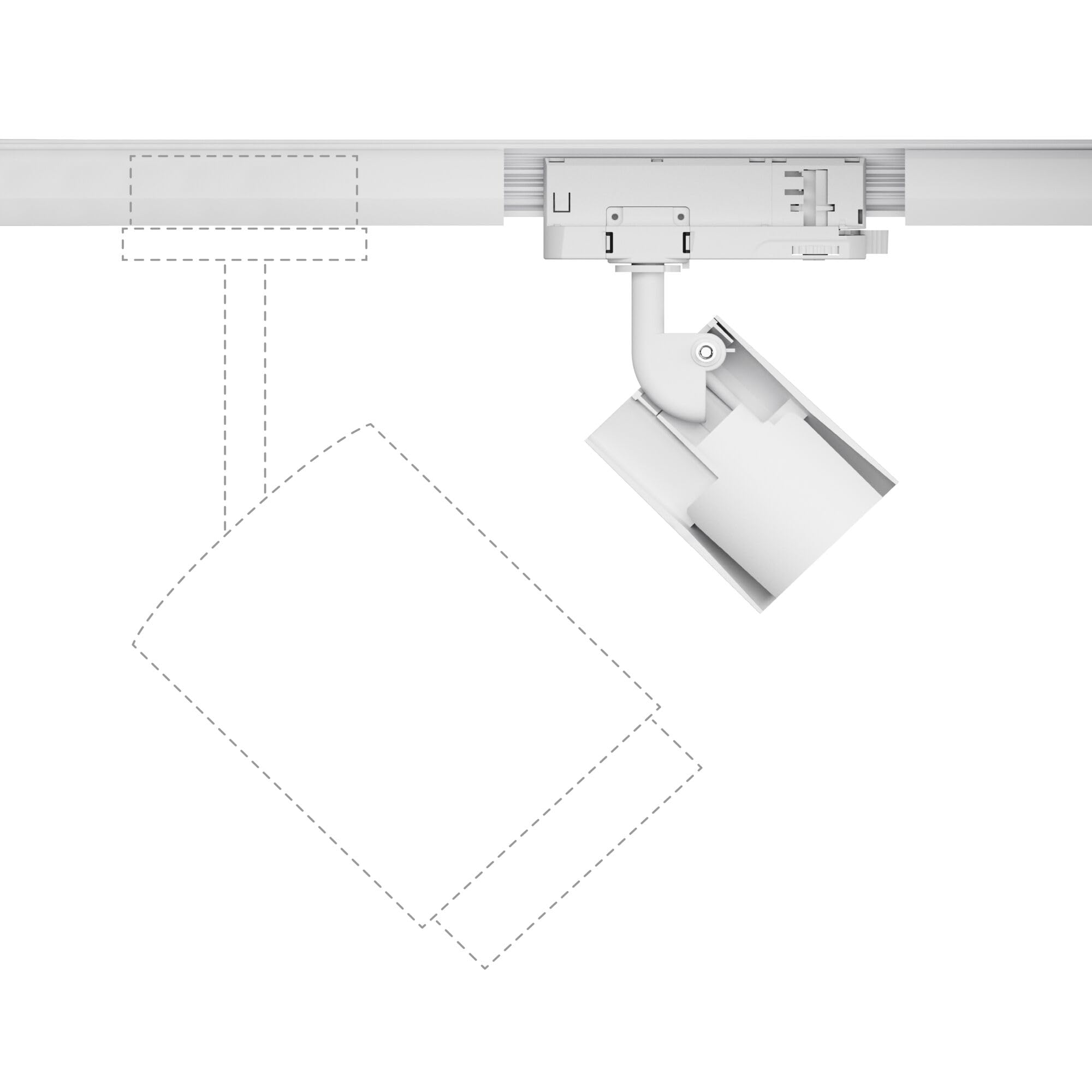 Paulmann 96573 ProRail3 Spot a binario LED Kratos 50° 3000lm 25W 3000 K 230 V argentato Sistema di illuminazione a binario