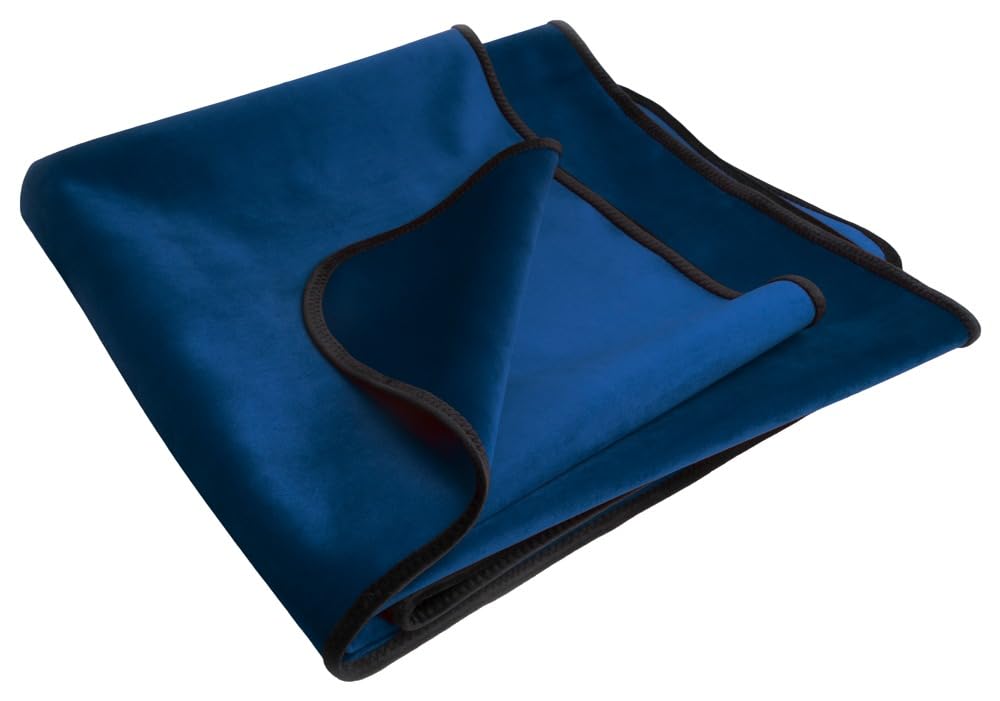Liberator Fascinator Throw - Moisture-Proof Sensual Blanket, Mini Size, Microvelvet: Indigo