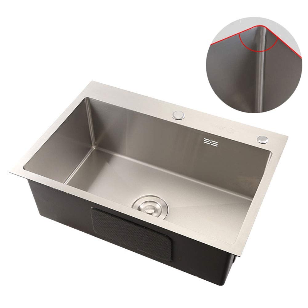 Grifo de Fregadero de Cocina de Acero Inoxidable con colador, Tabla de Cortar, escurridor de Platos, Kit Completo de fontanería, desagüe y Accesorios (tamaño: 60 * 45 cm)