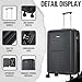 FLYMAX 24" Medium Suitcase 4 Wheel Lightweight Luggage Hard Shell ABS Travel Case Hold Check in Fits 15kg - 20kg Medium Size + 3 Digit Lock + Telescopic Handle 67 Litre Capacity