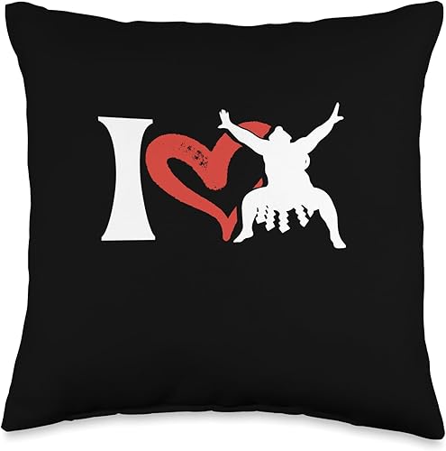 Miniatura 4 de I Love Sumo  Japanese Wrestler  Sumotori Rikishi Throw Pillow, 18x18, Multicolor