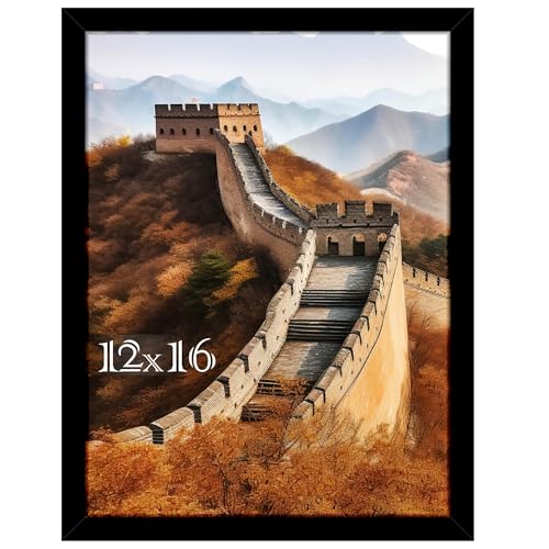 Picrit 12x16 Picture Frame, Photo Frame for Wall Mounting Display, Black
