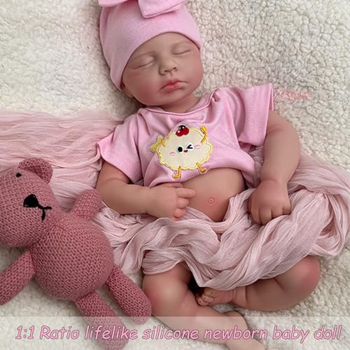 Muñeca Reborn Bebé Silicona Realista 20 Pulgadas miniatura 6