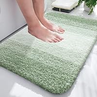 OLANLY Toilet Rugs U-Shaped 24x20, Extra Soft Absorbent Chenille Con