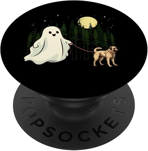 Pastor de Anatolia que camina fantasma, Halloween divertido PopSockets estándar PopSockets para niños