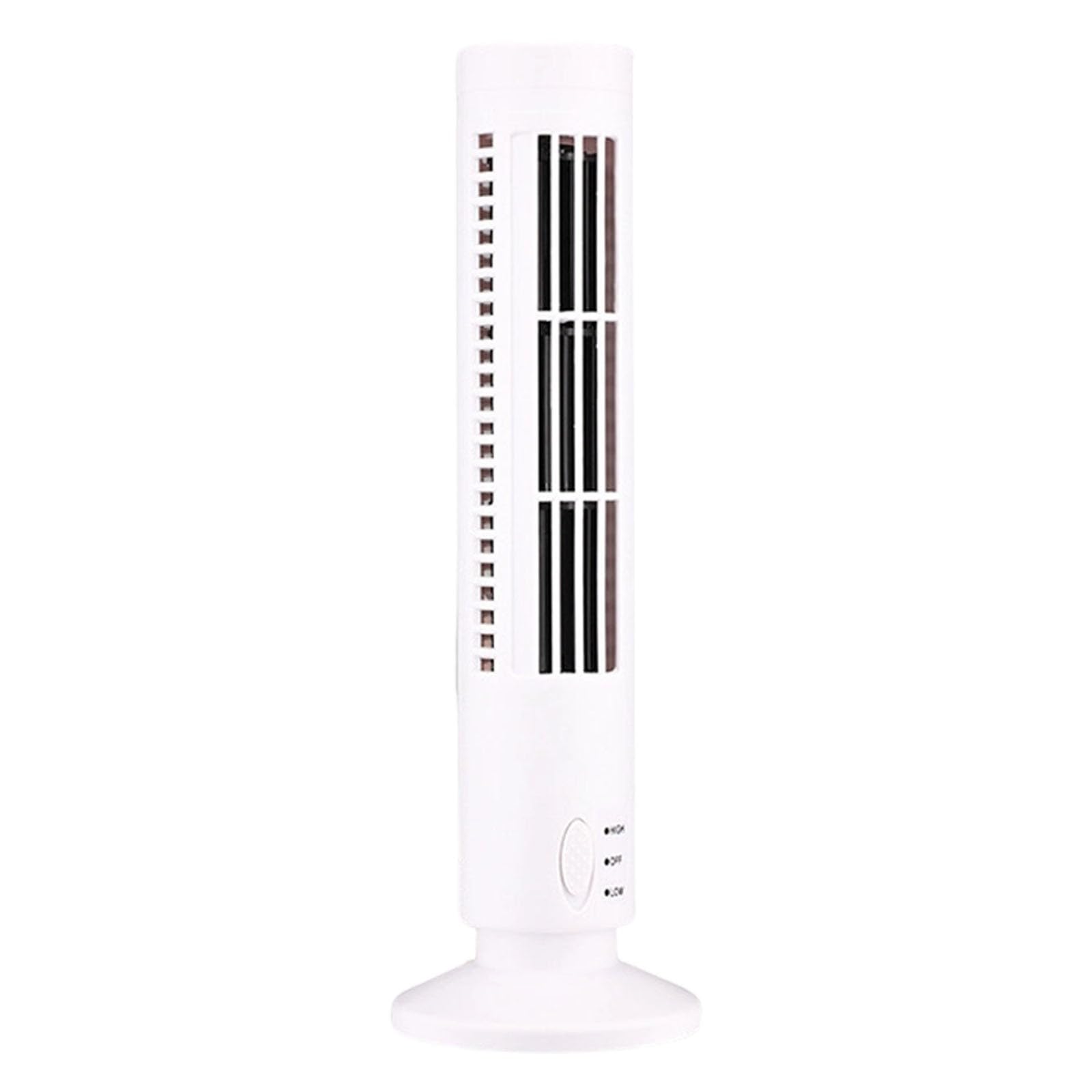 Ventilatore a torre senza pale, con ricarica USB, portatile, con luce notturna morbida, per casa, ufficio e camera da letto, ideale per uso interno