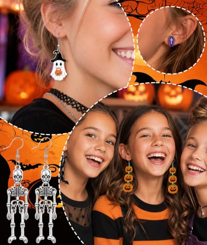 LUYI 11-Pair Halloween Earrings Set - image 7