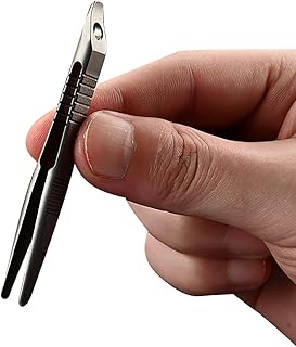 NHDT SW912 Small Titanium Tweezers Tool.Ultralight and Portable EDC Tweezers, Easy to Hold, And Use for Precision Splinter Removal or Holding Small Parts.