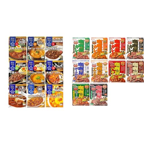 【2点セット 【Amazon.co.jp限定】ハウス】 カレー百名店全国巡り 選ばれし人気店9種ストック用BOX付きセット (ラムキーマカレー、キーマカレー、バターチキン、芳醇チキン、欧風 ビーフ、黒担々、スリランカカリー、北海道産野菜ポーク、欧風ポーク) ×9個 + カリー屋 10種コンプリートセット (中辛/甘口/辛口/大辛/ポーク/チキン/ハヤシ/コクデミ/キーマ/黒旨キーマ) パウチのサムネイル