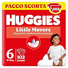 Huggies Little Movers, Pannolini Design Disney, Taglia 6 (15-30 Kg), Confezione da 34 x 3 - Totale 102 Pezzi