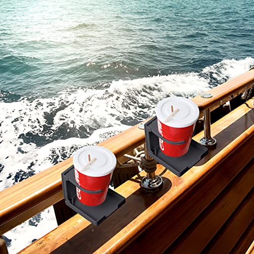 4 Pcs Boat Cup Holder Boat Drink Holder Folding Drink Holder Plastic Drink Holder Cup Holders Large Boat Drink Holder Bottle Drink Cup Holder For Cars Trucks Rvs Autos Boats Accessories (Gray) #TOP6