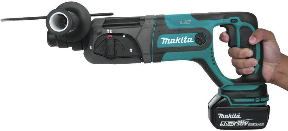 Makita XRH04T 18V LXT Lithium-Ion Cordless 7/8" Rotary Hammer Kit, Accepts Sds-Plus Bits (5.0Ah)