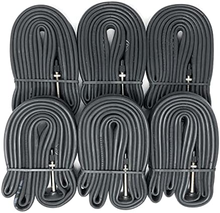 VeloTubes 700C X 28/34 Road & Gravel 48mm Presta Valve Bicycle Inner Tubes - Bulk 6 Pack