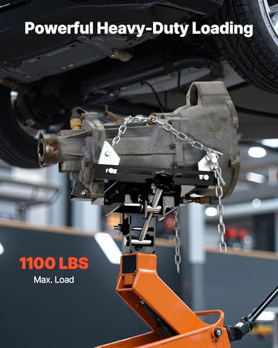 Image of VEVOR Transmission Jack Adapter, 1100 lbs Load Capacity Automotive Transmission Lift Adapter, Heavy-Duty Steel, for Floor Jack with 1-1 /5 in Detachable Saddle Shaft, for Garage, Repair Shop