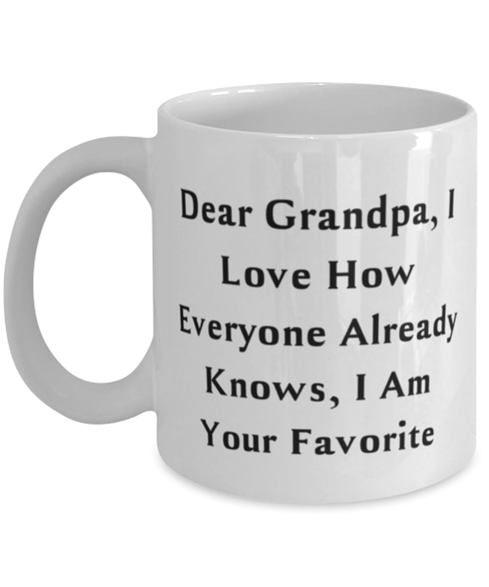 Tazza Da Colazione Personalizzata Con Scritta 'My Favorite People Call Me Grandpa' – Idea Regalo Divertente Per Nonno, Ceramica 11oz, Microonde E Lavastoviglie Sicura - 3