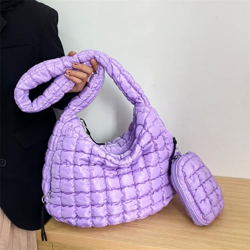 Sac à bandoulière matelassé imperméable avec fermetures éclair robustes