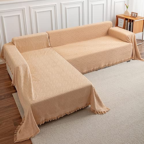 Deep Dream Sectional Couch Covers Sectional Sofa Cover 2 Pieces L Shaped Couch Covers Sectional Couch Cover Couch Covers For Sectional Sofa (71" X 110" 1Pcs + 91" X 134" 1Pcs, Brown) #TOP10
