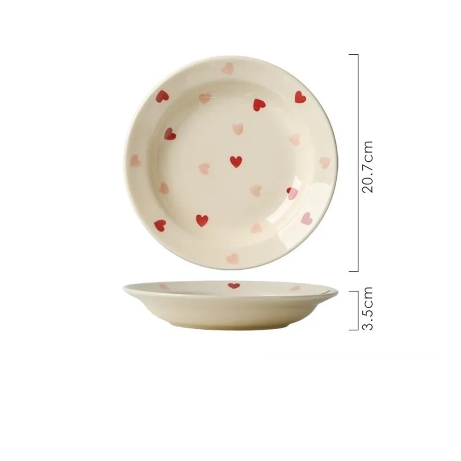 Assiette à dîner en céramique pour la maison (20,3 cm)