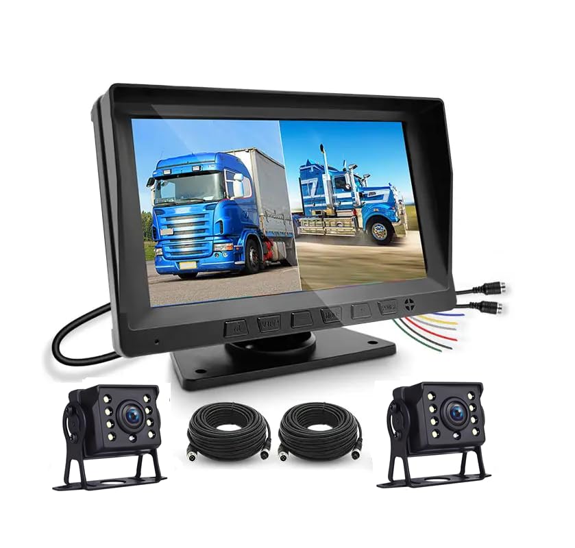 Justrack MDVR Monitor with LED Cameras | 7-Inch & 10-Inch Display | 2 & 4 Channel Mobile DVR with Recording & Playback for Car, Truck, Bus & Commercial Vehicles (JT-MMD01-7-LED-2)-picture-11