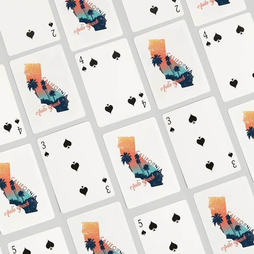 Baraja de 52 cartas tamaño póker Avila Beach California miniatura 4