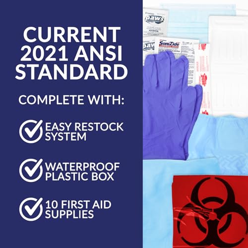 Image of MFASCO Deluxe PPE Bio Cleanup Kit - Complete PPE & Bodily Fluid Clean-Up - Tailored for Workplace, Law Enforcement, Health Care, Nursing Home & First Responder Environments
