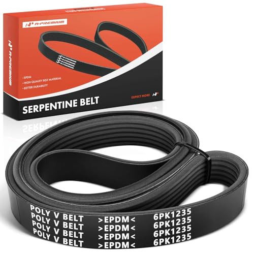 A-Premium 48.59 Inch 6PK1238 Engine Serpentine Drive Belt Compatible with Toyota, Chrysler & Dodge Cars - Corolla 2011-2019, Matrix 2011-2014, Sebring 2003, Stratus 2003-1.8L 2.4L