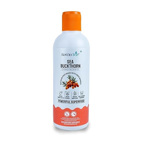 Baton Himalayan Sea Buckthorn Pulp Pure Berry Concentrate, Rich in Omega 3-6-7-9 &amp; Vitamin C, Immunity Booster, No Sugar Added, Supports Skin &amp