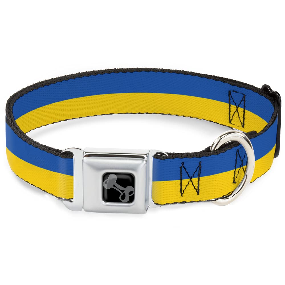 Collier pour chien anti-ouverture accidentelle Buckle-Down drapeau Ukraine 40-58cm