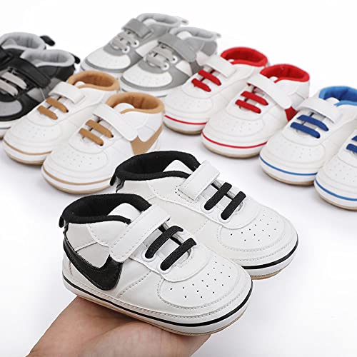 Image of Clowora Unsex Baby Shoes Boys Girls Infant Sneakers Non-Slip Soft Rubber Sole Toddler Crib First Walker Lightweight Shoes