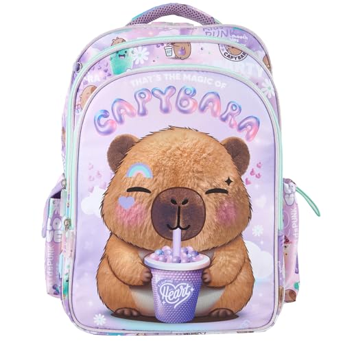 Capybara School Backpack for Girls