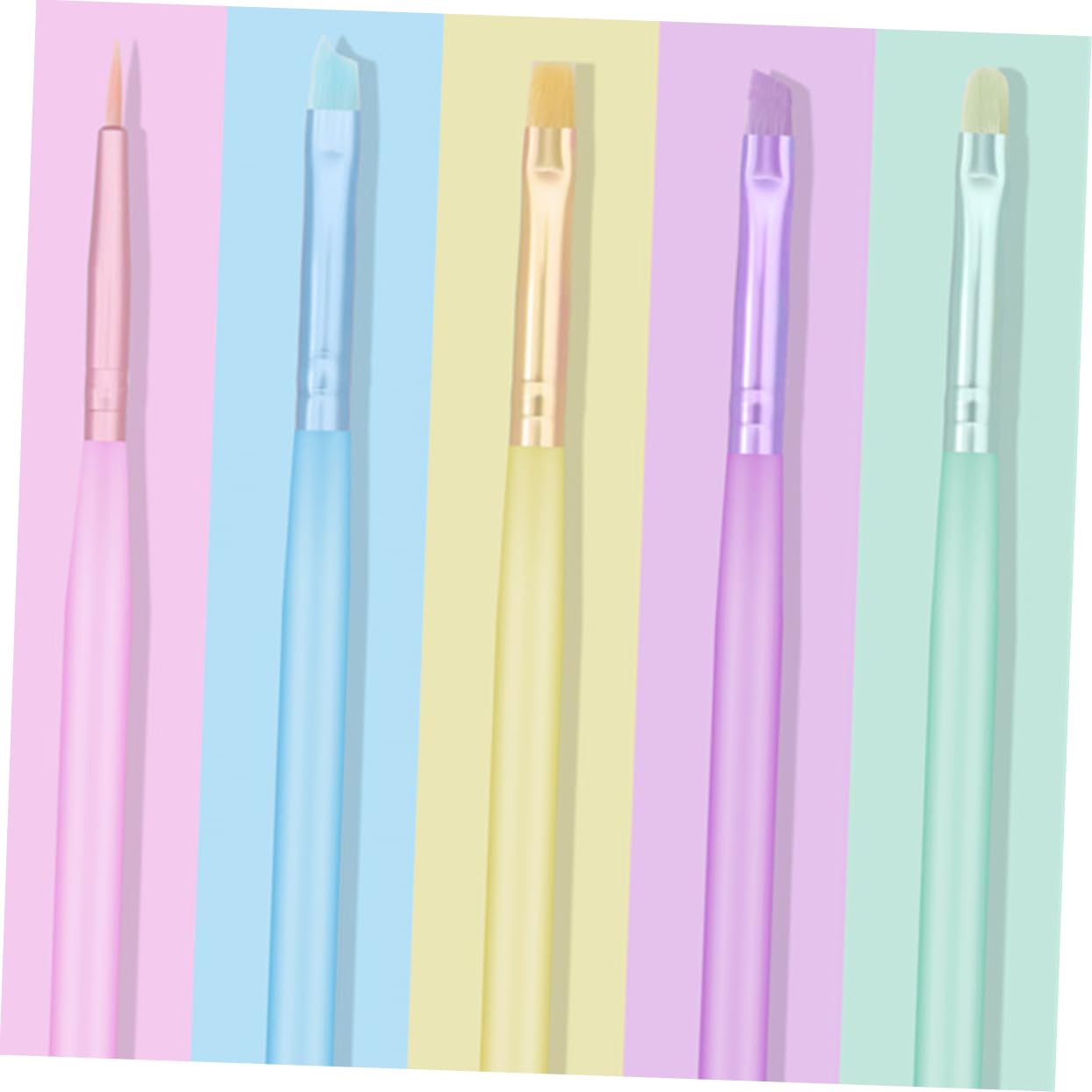 FRCOLOR Set Di 25 Pennelli Per Nail Art Penna Per Gel Per Nail Art Pennello Per Smalto Strumenti Per Manicure Forniture Per Nail Art